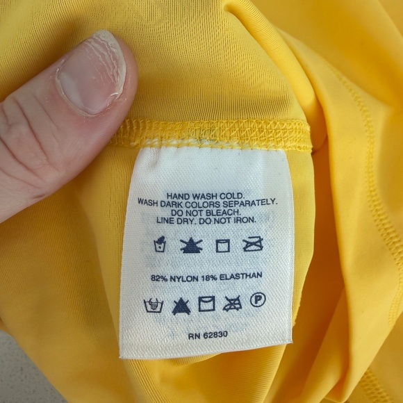 NWOT Lands End Yellow Rash Gaurd/Coverup Quarter Zip - Picture 8 of 8